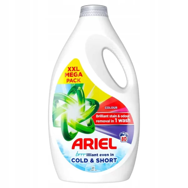 Ariel Cold & Short Detergent, 80 Colour Washes 2.64L – Store 2 Me Ltd