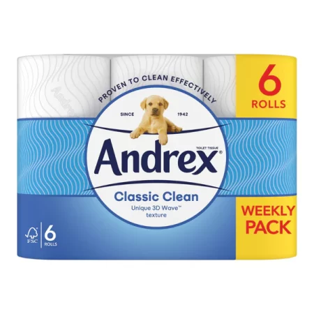 Andrex Classic Clean Toilet Roll, 6 Pack