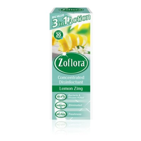 Zoflora 3-in-1 Concentrated Disinfectant, Lemon Zing 500ml